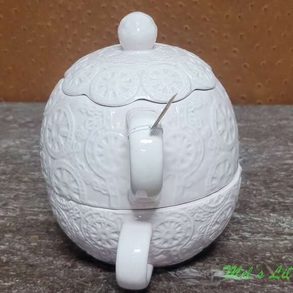 Vintage KATE WILLIAMS Wagon Wheel Pink 3 set Tea for ONE - Picture 4 of 6